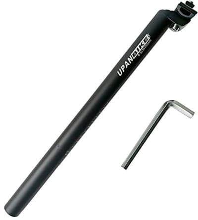 Extra lange 17,7 inch (450 mm) aluminium fiets zadelpen met micro verstelbare klem (φ 30,9 mm)