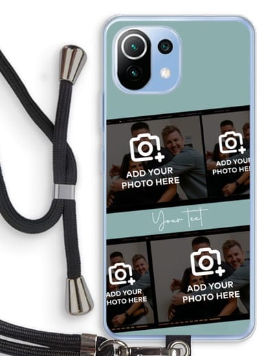 Gepersonaliseerd - Case Company® - Hoesje met koord geschikt voor Xiaomi Mi 11 Lite hoesje met Koord - Filmrol N°2 - Telefoonhoesje met Zwart Koord - Bescherming aan alle Kanten en Over de Schermrand