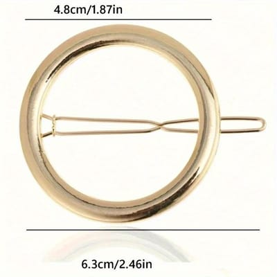 Elegante Ronde Haarklem Duurzaam Gouden Haaraccessoire voor Vrouwen Mannen, Unisex Volwassen Dagelijkse Styling, Veilige Houding voor Casual Formele Accessoires, goud