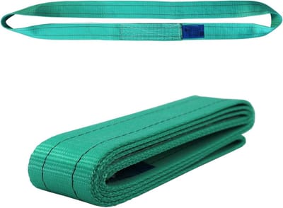 Hijsketting Rond - Hijsband Kraansling - Materiaal Verplaatsen - Sterk Polyester - 2 Ton 2 Meter - Groen