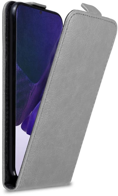 Cadorabo Hoesje geschikt voor Samsung Galaxy NOTE 20 ULTRA in TITANIUM GRIJS - Beschermhoes in flip design Case Cover met magnetische sluiting