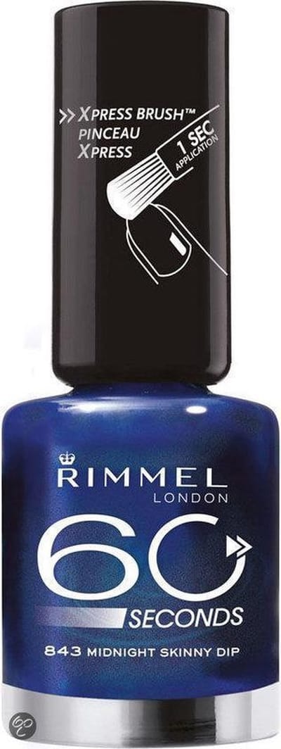 Rimmel 60 seconds finish nailpolish - 843 Midnight Skinny Deep - Nailpolish