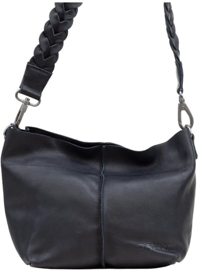DSTRCT Preston Park Medium Schoudertas Dames - Leer - Zwart