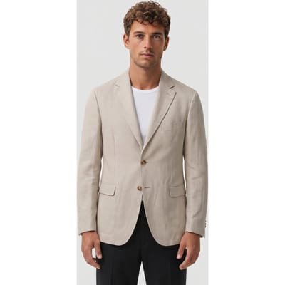 Brooks Brothers Jacket Regular Lining Linen Natural Size: 36 | Blazers Outlet | Heren | Beige