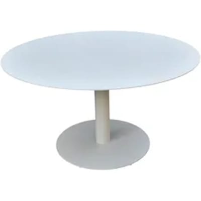 Central Park Alessio Eettafel - Aluminium - Keramisch Printglas - Beige - Diameter 140cm