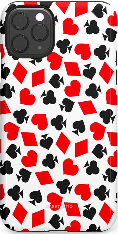 Casetastic Hoesje Geschikt voor Apple iPhone 11 Pro Max - Stijlvolle Beschermende Duo-layer Case - Harten spel