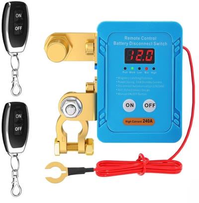 Accu Onderbreker - Accu Schakelaar - Batterijstroomonderbreker - met 2 Afstandsbedieningen - 12/24 V - Verleng de Batterijduur