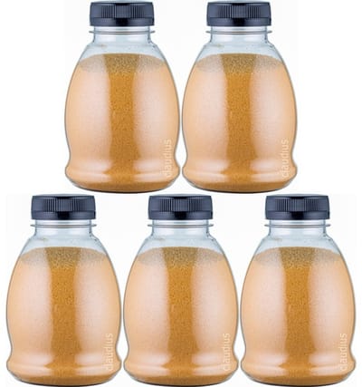 Scrubzout Appel-kaneel - 375 gram - Fles met zwarte dop - set van 5 stuks - Hydraterende Lichaamsscrub