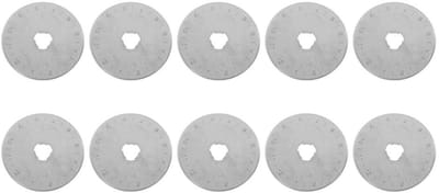 Dailygoods- Snijmes Vervangend 10 Stuks - Roterende Messen - Gelegeerd Staal - Hoogte Snijprestaties - Voor Stof/Papier/Leer - Roterend Mes