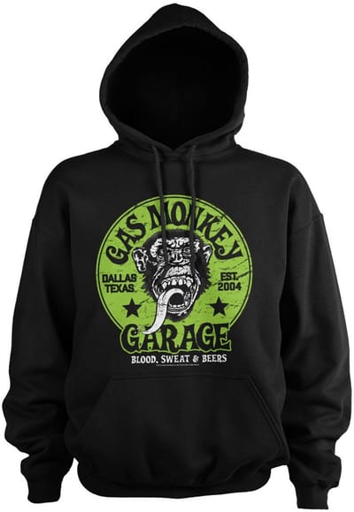 Gas Monkey Garage Hoodie met groen logo Hoodie GMG-3-GMG006-H96-6