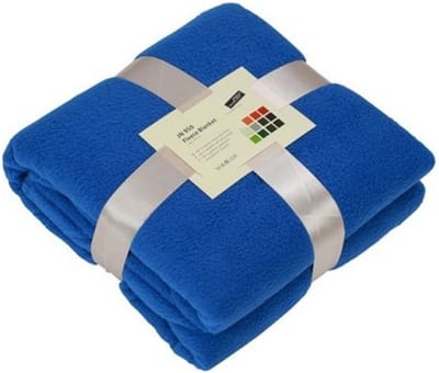 James & Nicholson Fleece bankdeken/plaid - blauw - 130 x 170 cm - 240 grams - pluisvrij - wasbaar