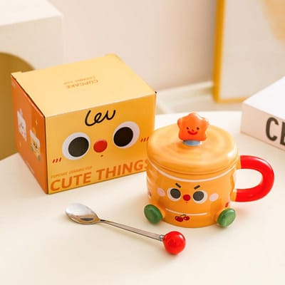 Creatieve Leuke Pop Keramische Mok Beker Waterbeker Cadeau Koppelsbeker Koffiekop Melkbeker Ontbijtbeker 401-500ml