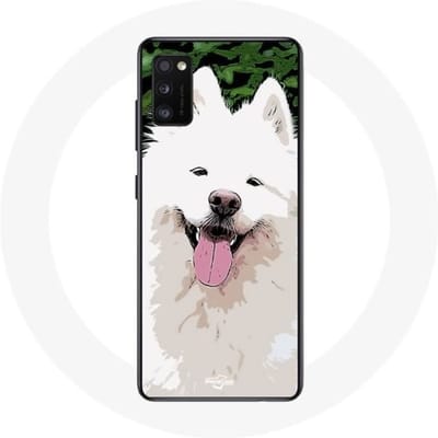Samsung Galaxy A41 hoesje Samojeed wit hondenras wit