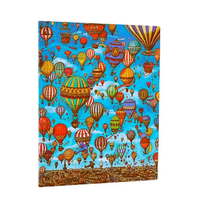 Paperblanks Balloon Festival Pierre the Maze Detective Softcover Flexis Ultra Lined Elastic Band 176 Pg 100 GSM