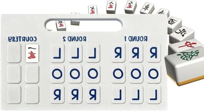 Mahjong Oefenbord - Strategisch Spel - Vaardigheidstraining - Compact Reisformaat - 23 x 16 cm - Wit