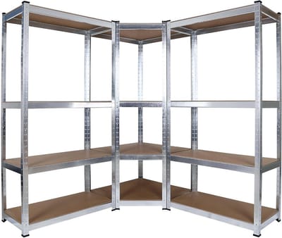 Hoekstelling Opslagrek Set Zware Metalen Planken voor Garage en Kelder