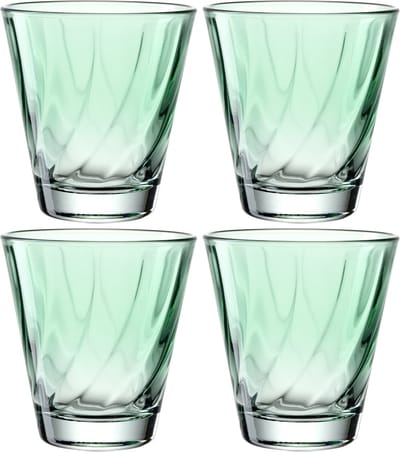 Leonardo TWIST Drinkglas 215ml groen - set/4