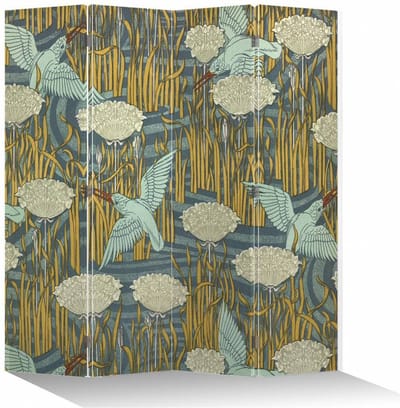 Fine Asianliving Japans Kamerscherm Oosters Scheidingswand B160xH180cm 4 Panelen Vogels