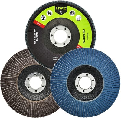 10 Lamellenschijven Ø 125 mm - Korrel 40 - Voor Verschillende Materialen