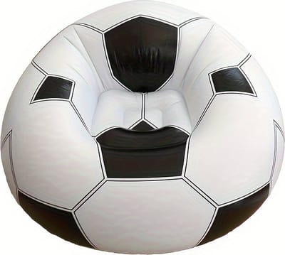 Opblaasbare Sofa - Poef - Voetbalsofa - Klassieke Stijl - Buiten en Binnengebruik - Duurzaam PVC - Veelzijdige Kamerdecoratie - Tuin - Outdoor - Camping