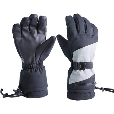 Skihandschoenen Sneeuwhandschoenen Heren Dames Waterdichte en winddichte touchscreenhandschoenen voor fietsen M zwart