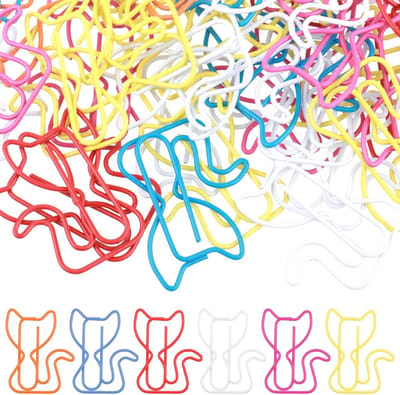 50 Stuks Schattige Paperclips in Dierenthema, Kleurrijke Bookmark Clips, Creatieve Kantooraccessoires voor Dierenliefhebbers