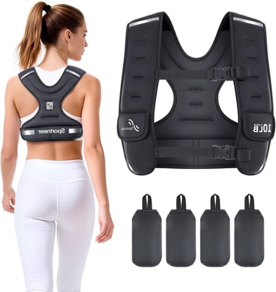 Verstelbaar Verstelbaar Gewichten Vest voor Vrouwen - Ideaal voor Hardlopen, Fitness en Training - 4.54kg, Zwart