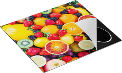 Chefcare Inductie Beschermer Kleurrijke Fruit Achtergrond - 60x50 cm - Afdekplaat Inductie - Kookplaat Beschermer - Inductie Mat