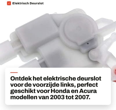 Dailygoods - Elektrisch Deurslot - Vervangingsonderdeel - Geschikt voor Honda Accord 2003-2007 - Betrouwbare kwaliteit - Eenvoudige installatie
