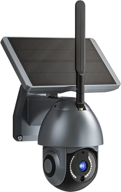 Zonne Camera Outdoor - Bewakingscamera APP Controle - Beveiliging Huis - PTZ Zonne Aangedreven - 1080 Pixels - Wit