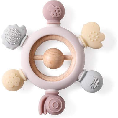 1 st. Siliconen bijtring Voedselkwaliteit Baby 0-12 Speelgoed Bijtring Sensorisch speelgoed voor peuters Siliconen dieren kalmerende speelgoed Accessoires