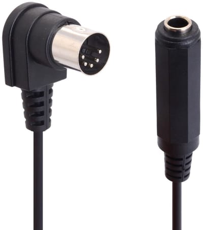 MIDI Kabel - Adapter Kabel - Muziek Aansluiten - 90 Graden Hoek - 30cm Lengte