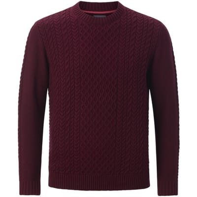 Jan Vanderstorm herren Trui - 52/54 - donkerrood - Plus Size