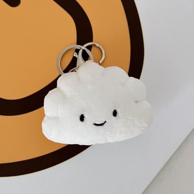 Porte-clés Pendentif Boulette, Poupée Mignonne Créative, Ornement Suspendu pour Sac Jouet Peluche, Outil Clé Ordinaire orange