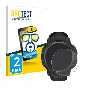 BROTECT - Screenprotector voor Garmin Instinct Crossover AMOLED - Folie Beschermfolie transparant 2 Stuks