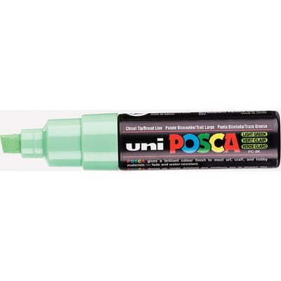 Posca marker met schuine punt schrijfdikte breed lichtgroen
