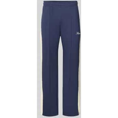 Sweatpants met lengtenaden en labelprint