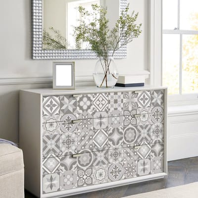 Meubeldecoratiestickers - 30 authentieke Jenissa cementtegel meubelstickers - 30 stickers 20x20cm