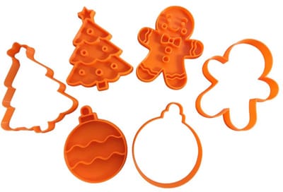 Uitsteekvormpjes Kerst – Koekjes Uitstekers – Uitsteekvormen met stempel – Cookie Cutters - Gingerbread man, Kerstboom en Kerstbal set