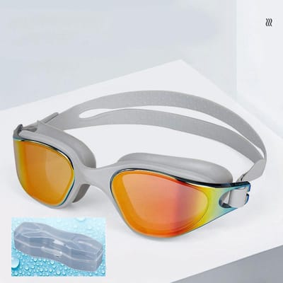 Lunettes de Natation Adultes Lentille Polarisée Lunettes de Natation Protection UV pour Hommes et Femmes Lunettes de Piscine Professionnelles Protection UV Anti-buée Claires Vision Large