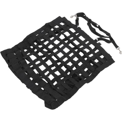 Filets à foin pour chevaux Sac à foin pour chevaux Multi-compartiments Grande capacité Foin Mangeoire lente Alimentation pour chevaux noir