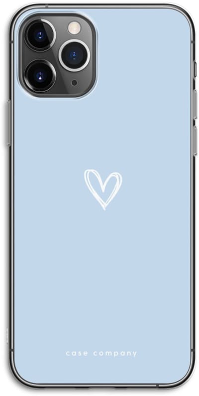 Case Company® - Hoesje geschikt voor iPhone 11 Pro hoesje - Klein Hart Blauw - Soft Cover Telefoonhoesje - Bescherming aan alle Kanten en Schermrand