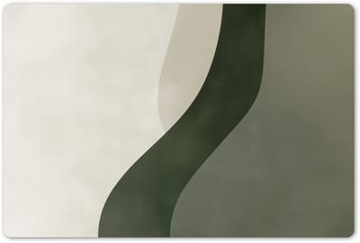 Placemats 45x30 cm - Placemat kunststof - 1 stuk - Japandi - Groen - Abstract - Modern - Borden onderleggers - Decoratie voor op tafel - Keuken tafeldecoratie accessoires - Vinyl onderlegger - Tafelversiering
