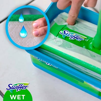 Swiffer vochtige vloerdoeken | Multipack | 40 doeken | 2x 20 vloerdoeken | Met citroengeur | Hersluitbare verpakking | Neemt stof 3x sneller op | Reinigingsdoekjes