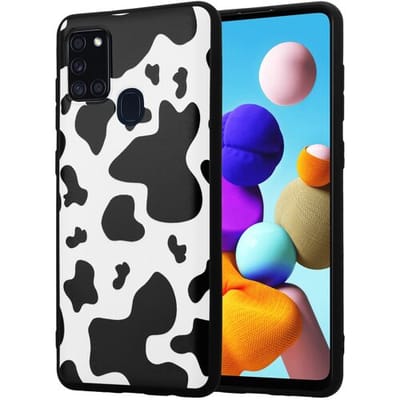 ShieldCase Holy Cow Hoesje geschikt voor Samsung Galaxy A21s hoesje - TPU hoesje - Kwalitatieve backcover - Koe patroon - Koeienprint
