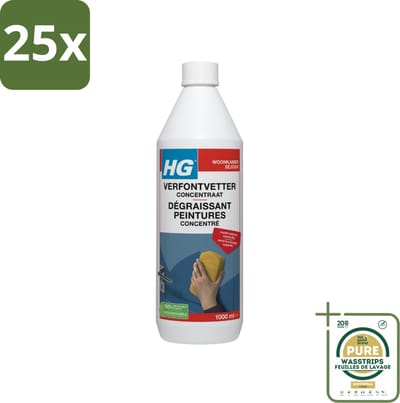25 x HG Verfontvetter Concentraat 1 liter - Grootverpakking - Verf Ontvetter - Ontvettingsmiddel - Vetvrij Maken - Schilderen Voorbereiden - Schuren Vermijden