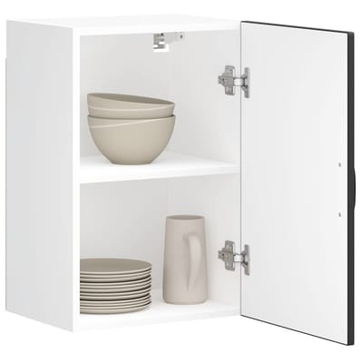 vidaXL - Keukenbovenkast - Lucca - bewerkt - hout - zwart