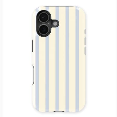 DripCase Gestreept Hoesje geschikt voor iPhone 17 | Backcover met Mag | Stripes Motief | Trendy Case geschikt voor iPhone 17 met Strepen Sunday Shore
