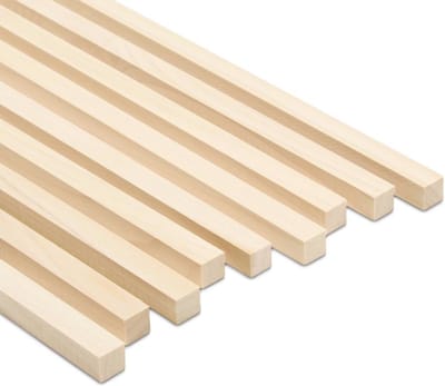 Vierkante houten deuvelstangen 91,4 cm x 1/2 inch - 20 stuks voor knutselen en DIY