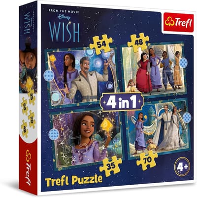 Kindertjes Puzzel - Verschillende Moeilijkheidsgraden - Plezier en Ontwikkeling - 4 Puzzels in 1 - 28.5 x 20.5 cm - Multicolour